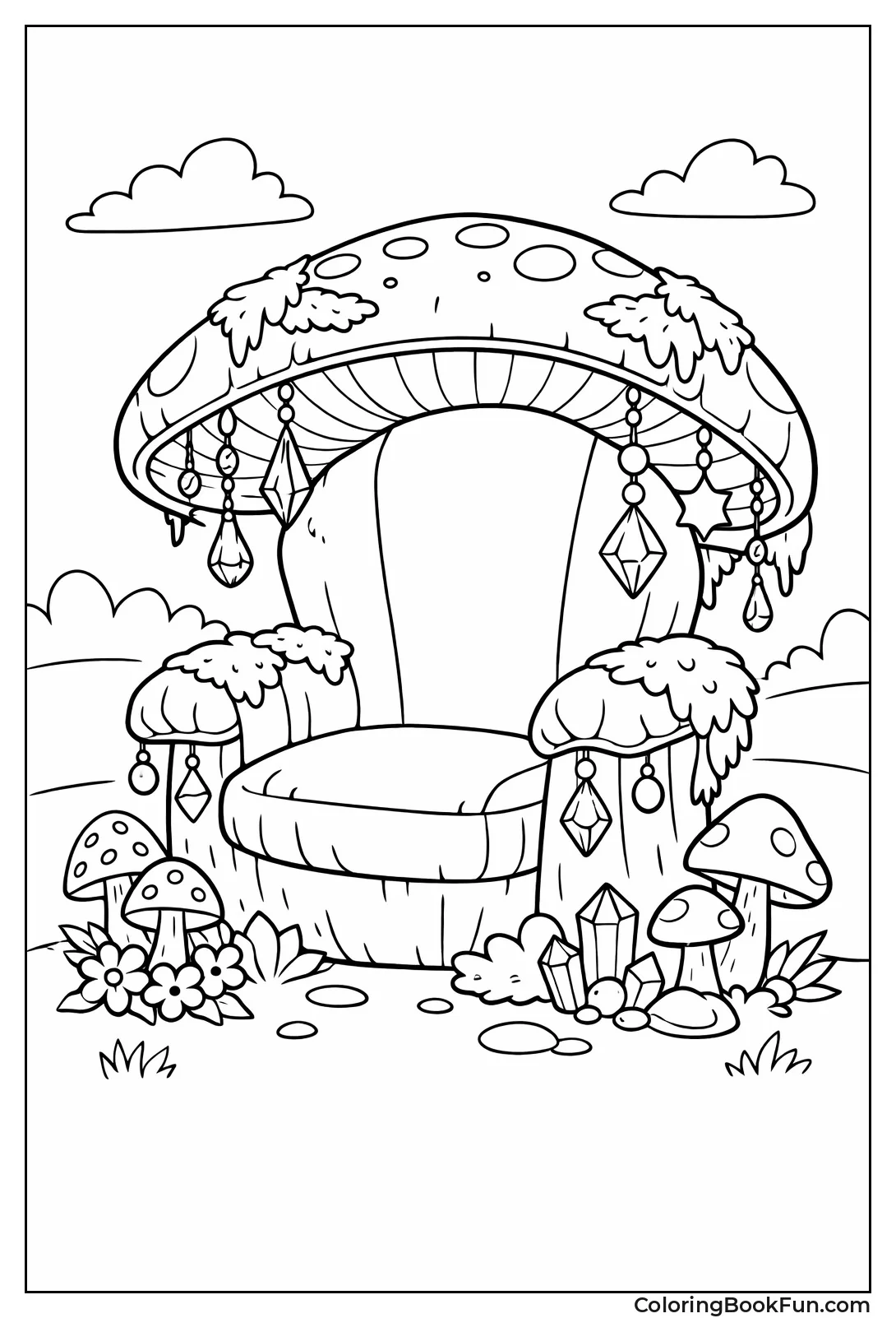 Toadstool Serves as Throne