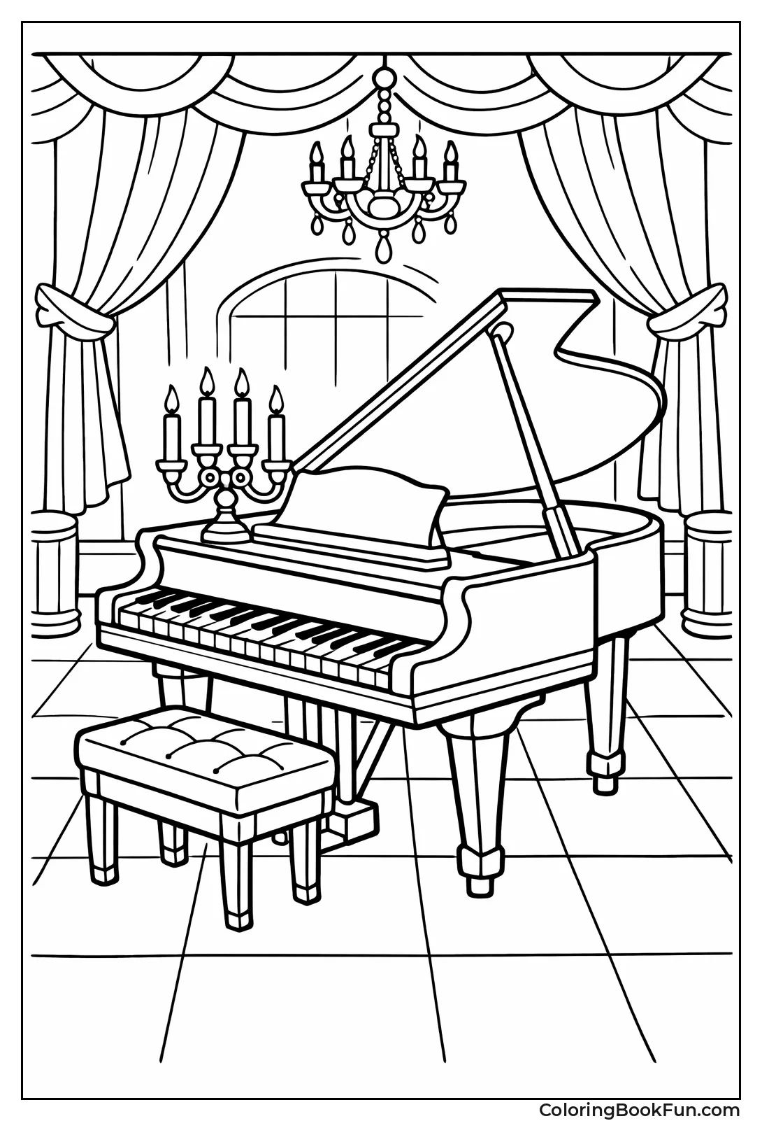Grand Piano in Ballroom