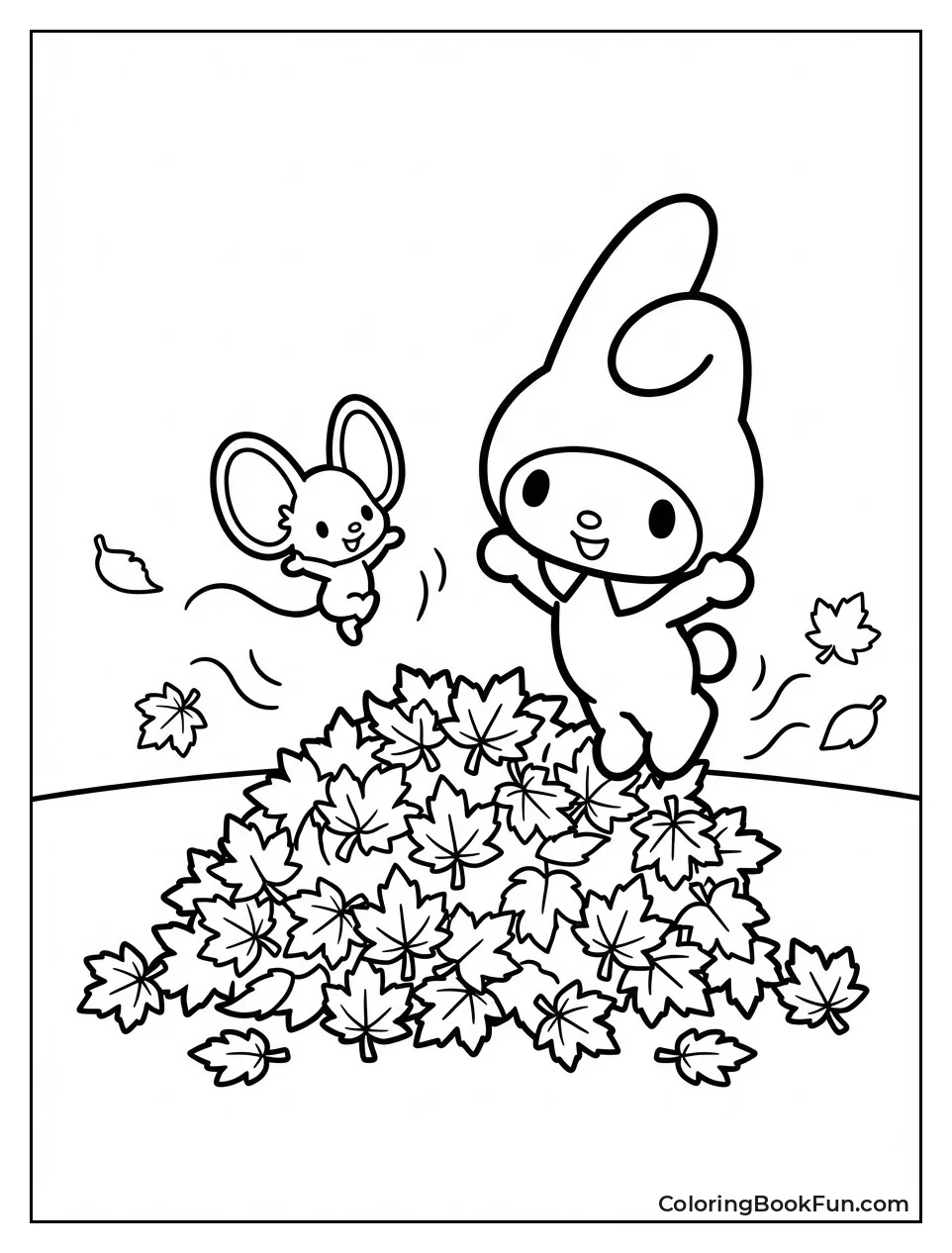 My Melody Jumps in Leaves