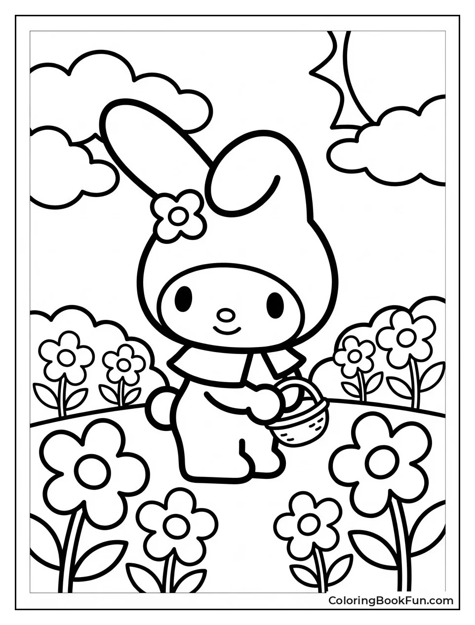 Classic My Melody Holds Flower