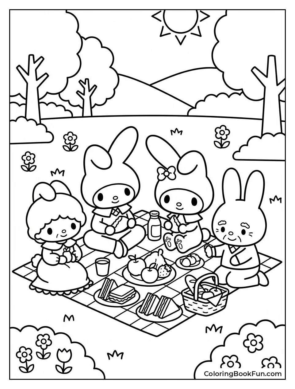 My Melody Picnics with Family