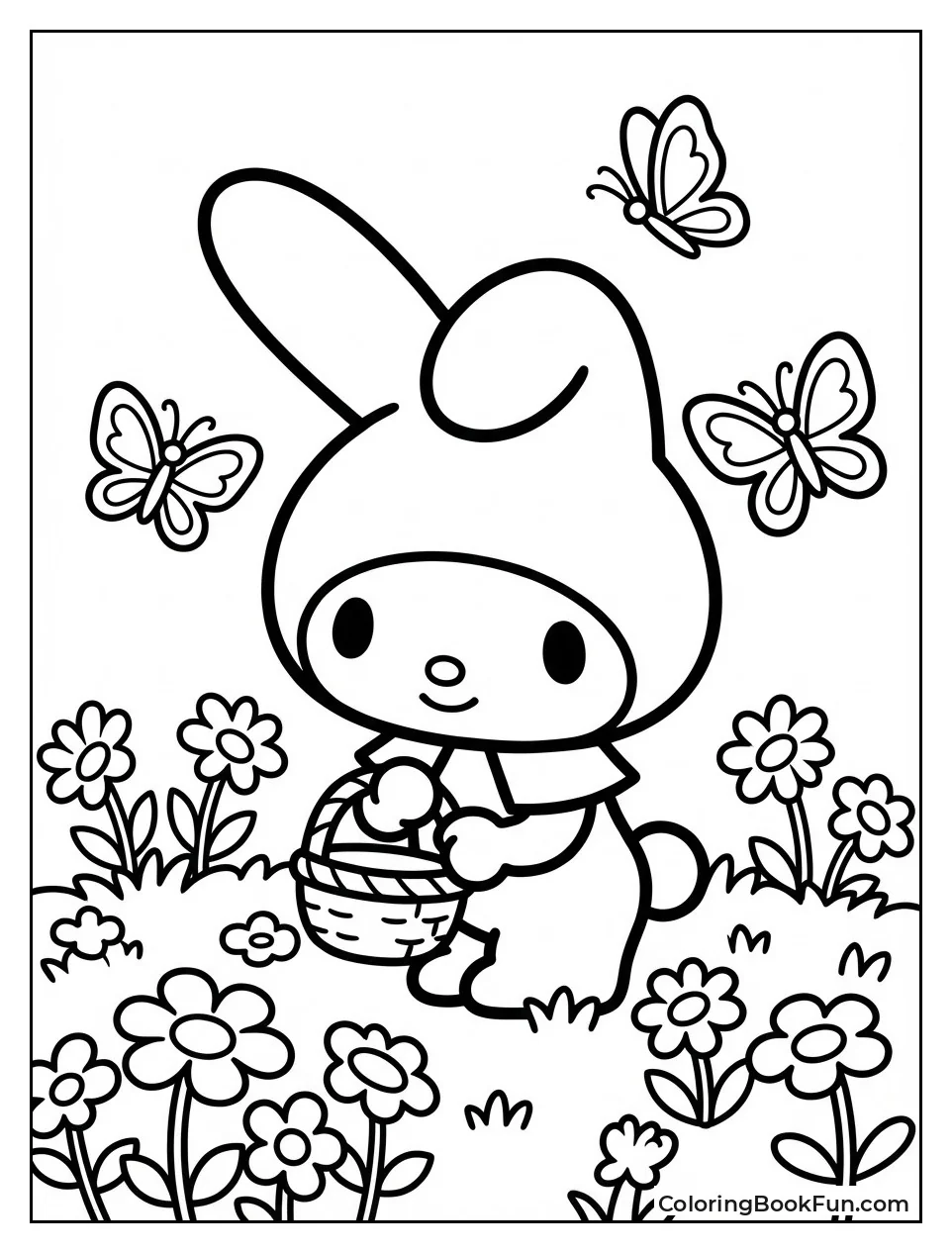 My Melody Picks Flowers