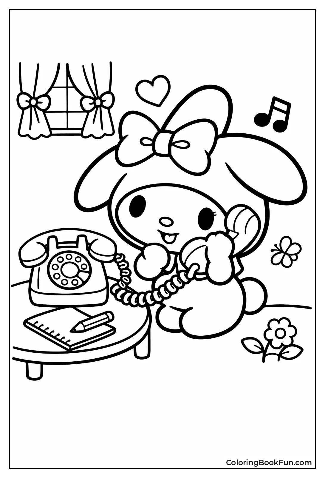 My Melody Chatting on Phone
