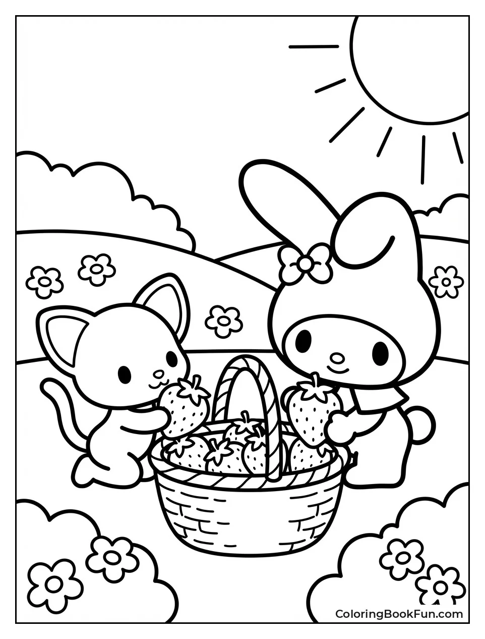 My Melody Picks Strawberries