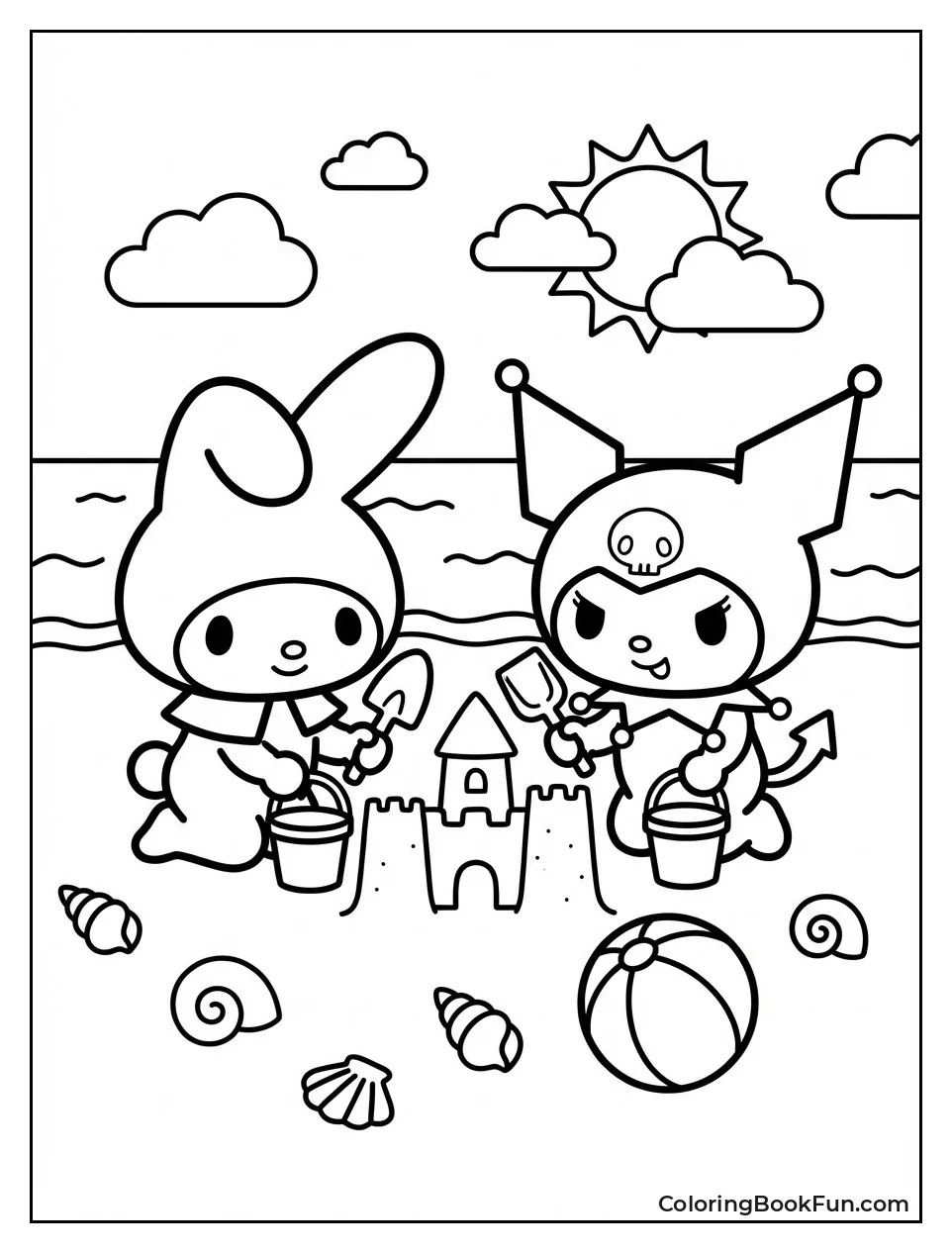 My Melody Builds Sandcastle