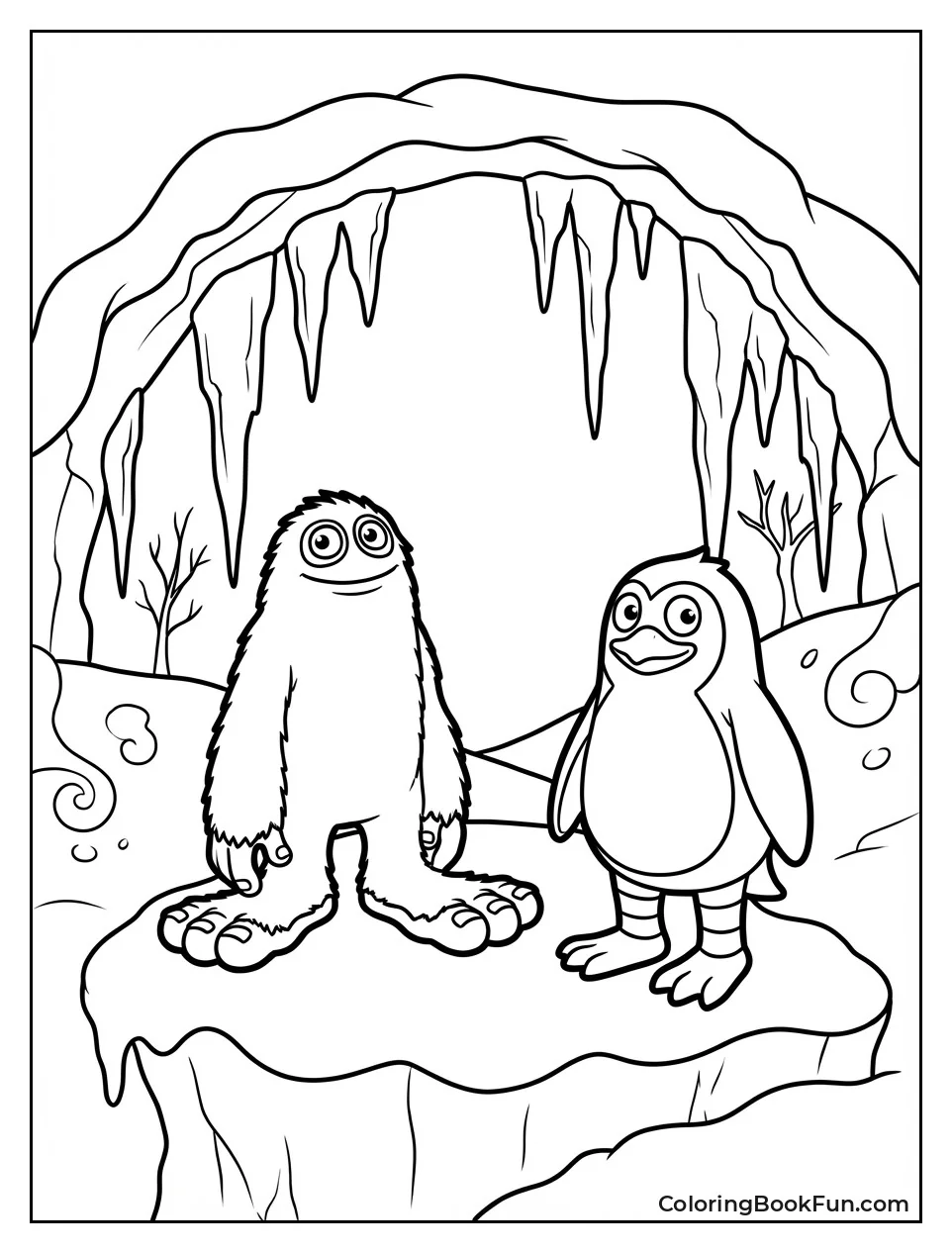 Snowy Cold Island Scene