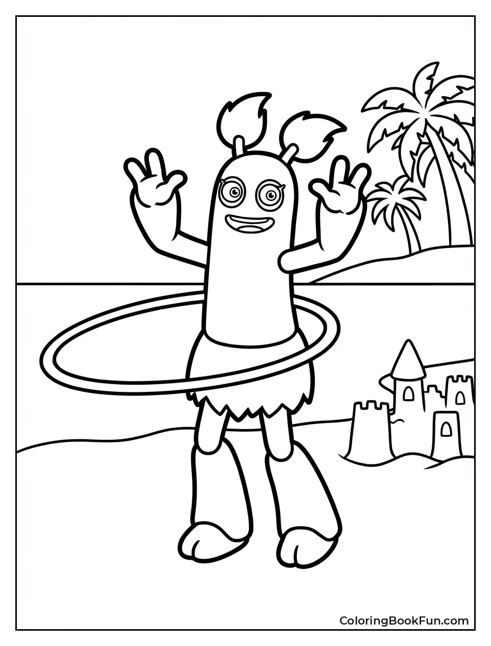 Hoola Dancing on Beach