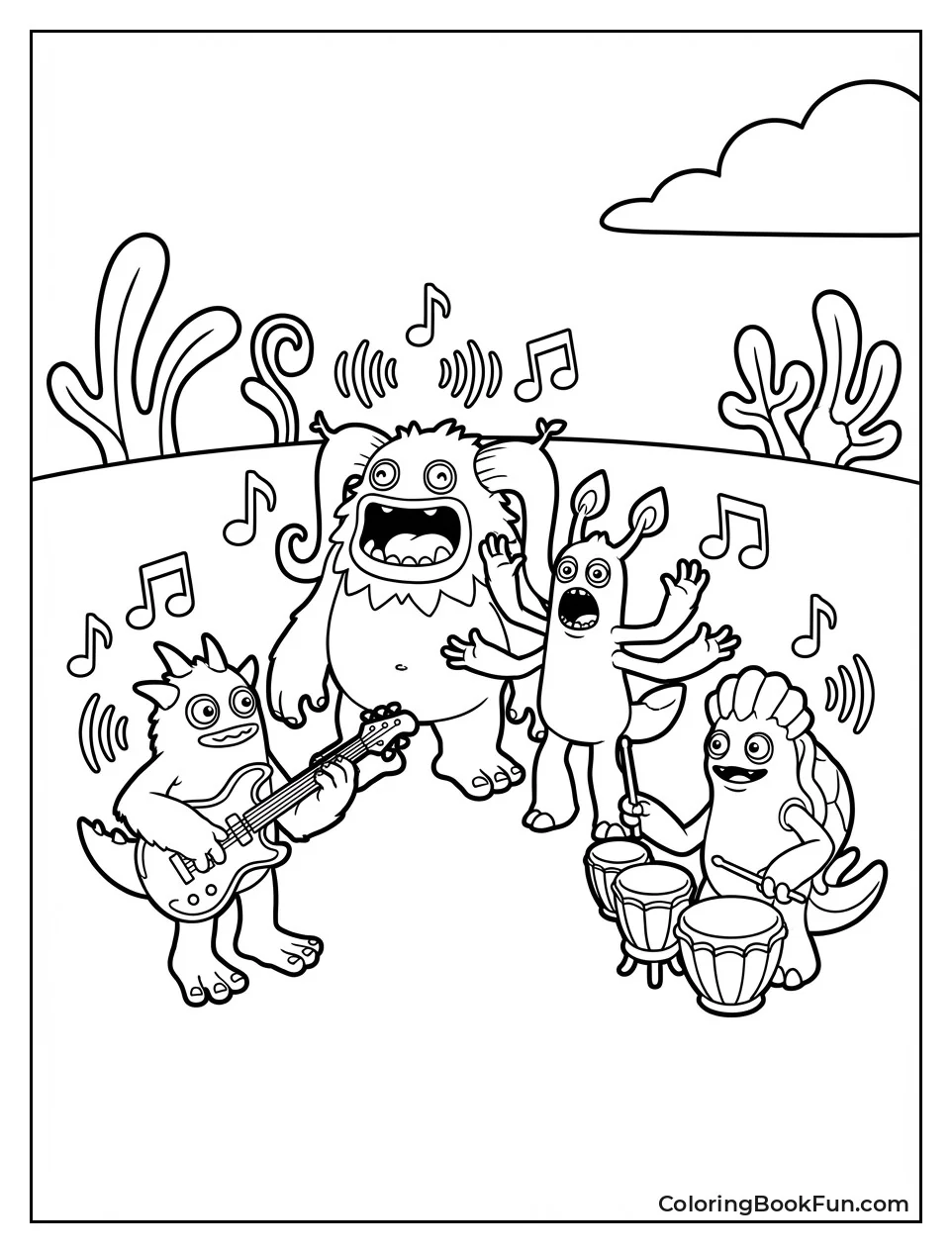 Quad Monsters Harmonizing