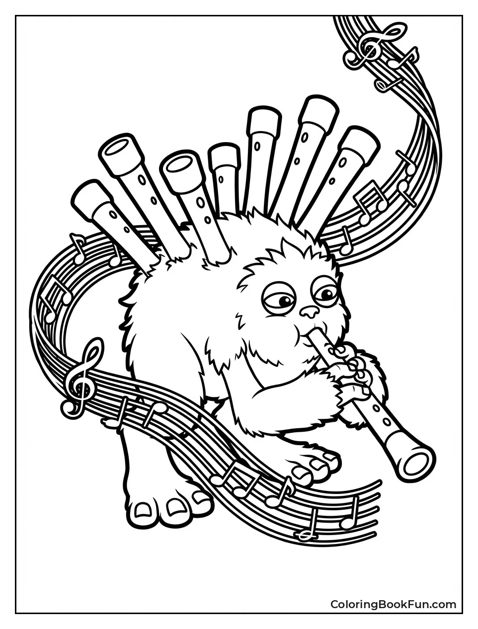 Reedling Playing Flute Pipes