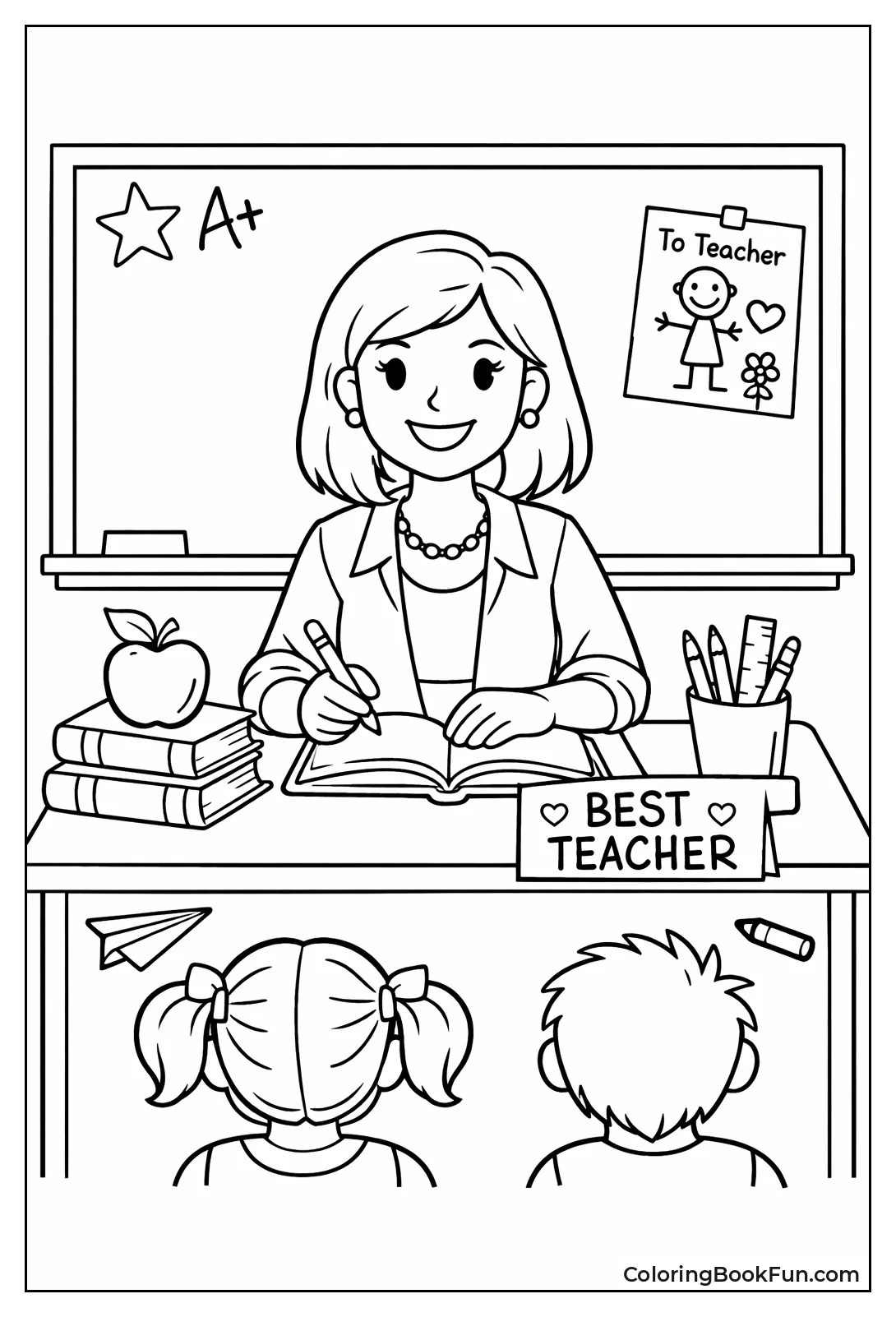 My Teacher Desk Books Apple