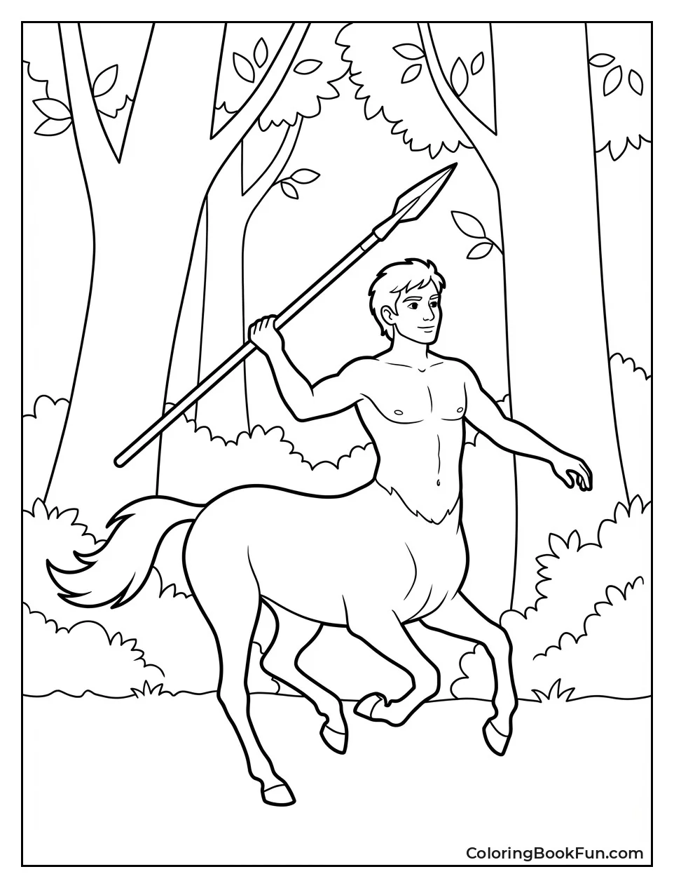 Centaur Hunting in Woods