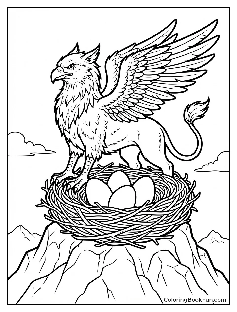 Griffin Guarding Nest Eggs
