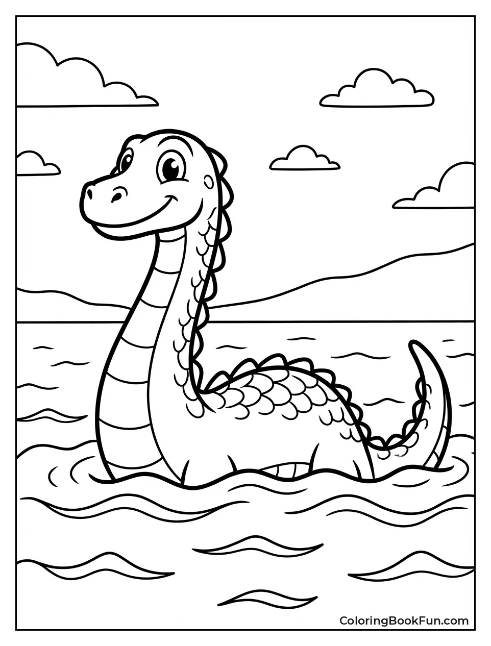 Nessie Peeking from Lake