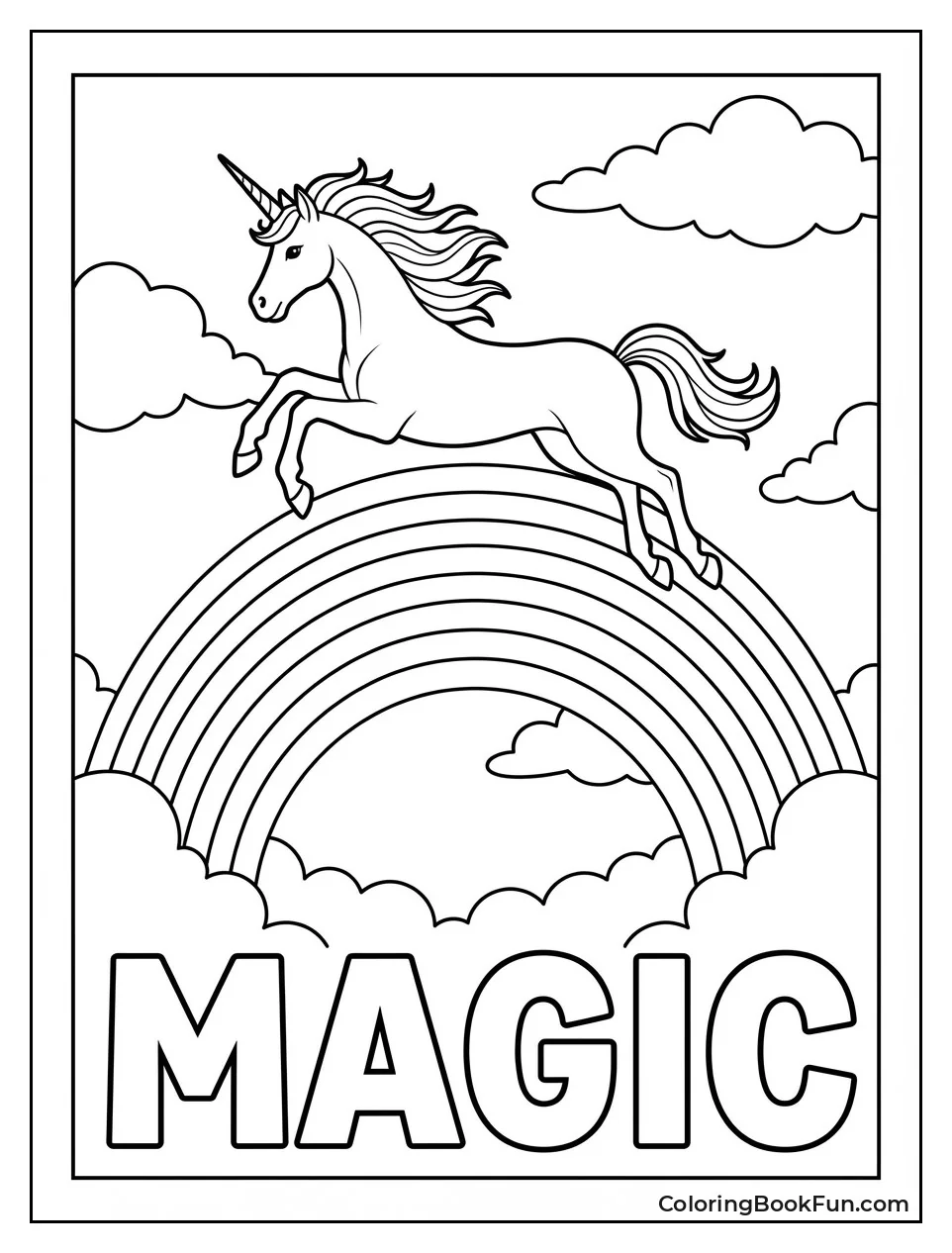 Unicorn Leaping over Rainbow