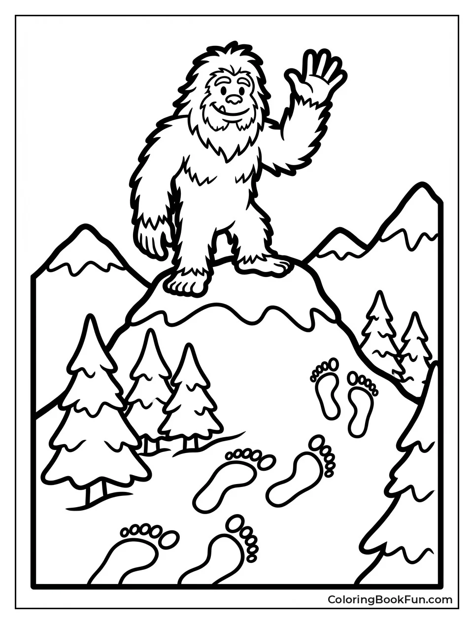 Yeti Waving on Peak