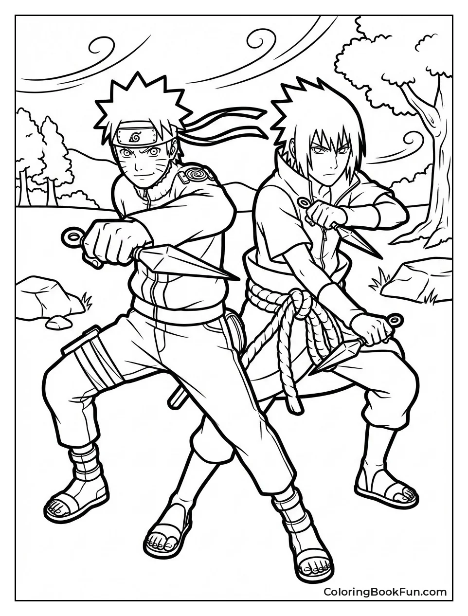 Naruto Faces Sasuke