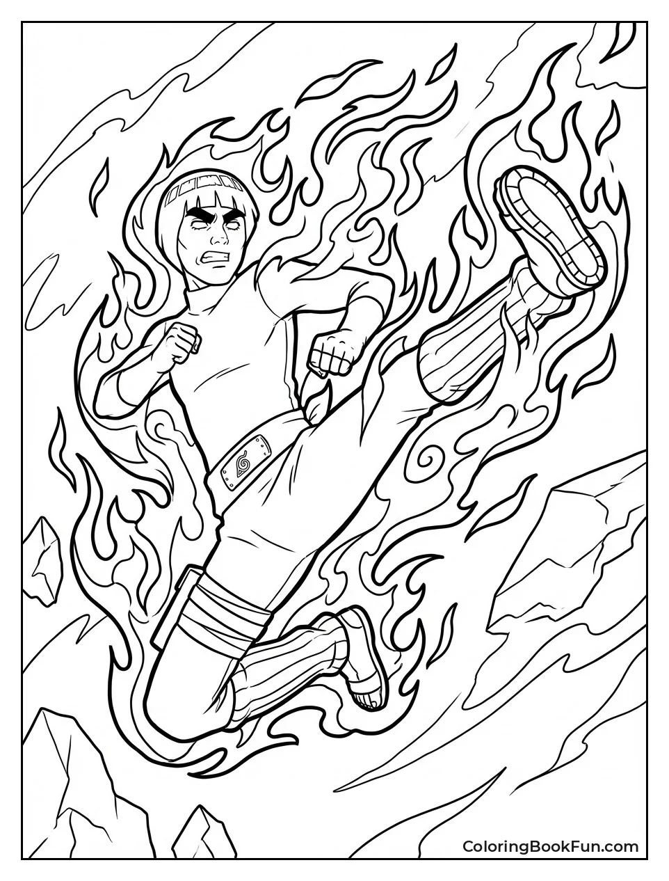 Might Guy Opens Eight Gates