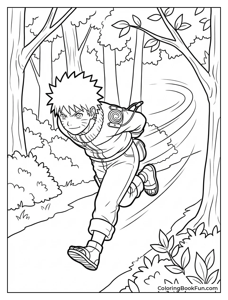 Naruto Sprints with Arms Back