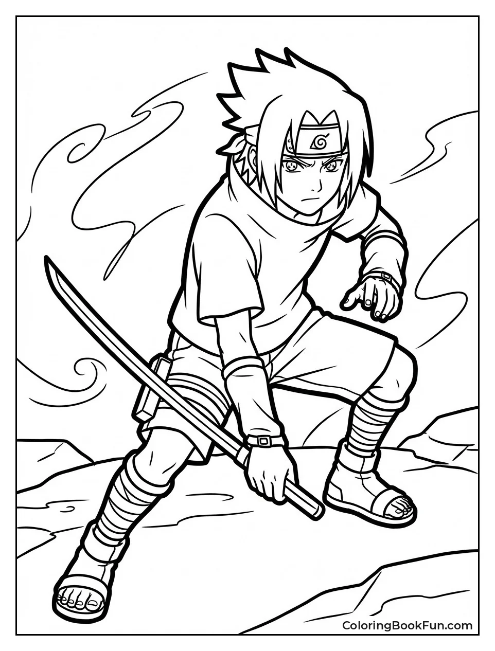 Sasuke Activates Sharingan Eyes