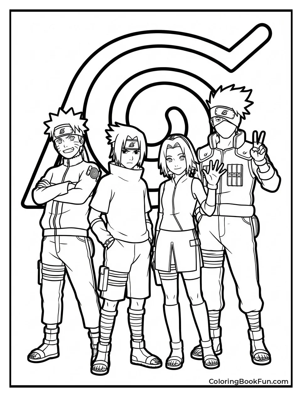 Team 7 Poses with Kakashi