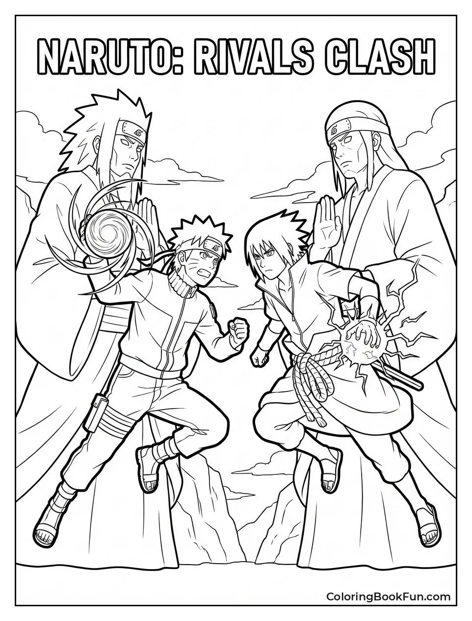 Naruto and Sasuke Clash Jutsu