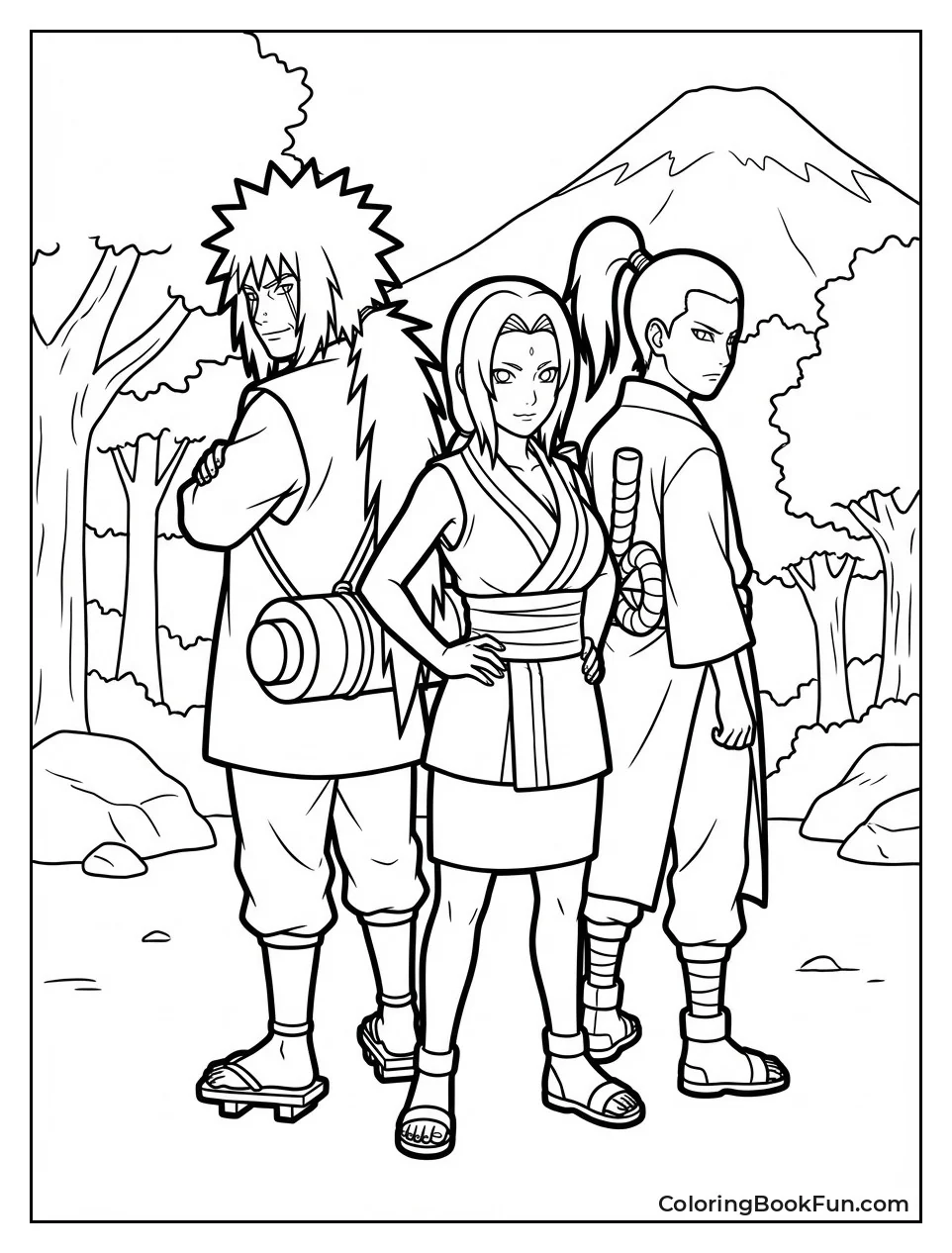 Sannin Stand Back to Back