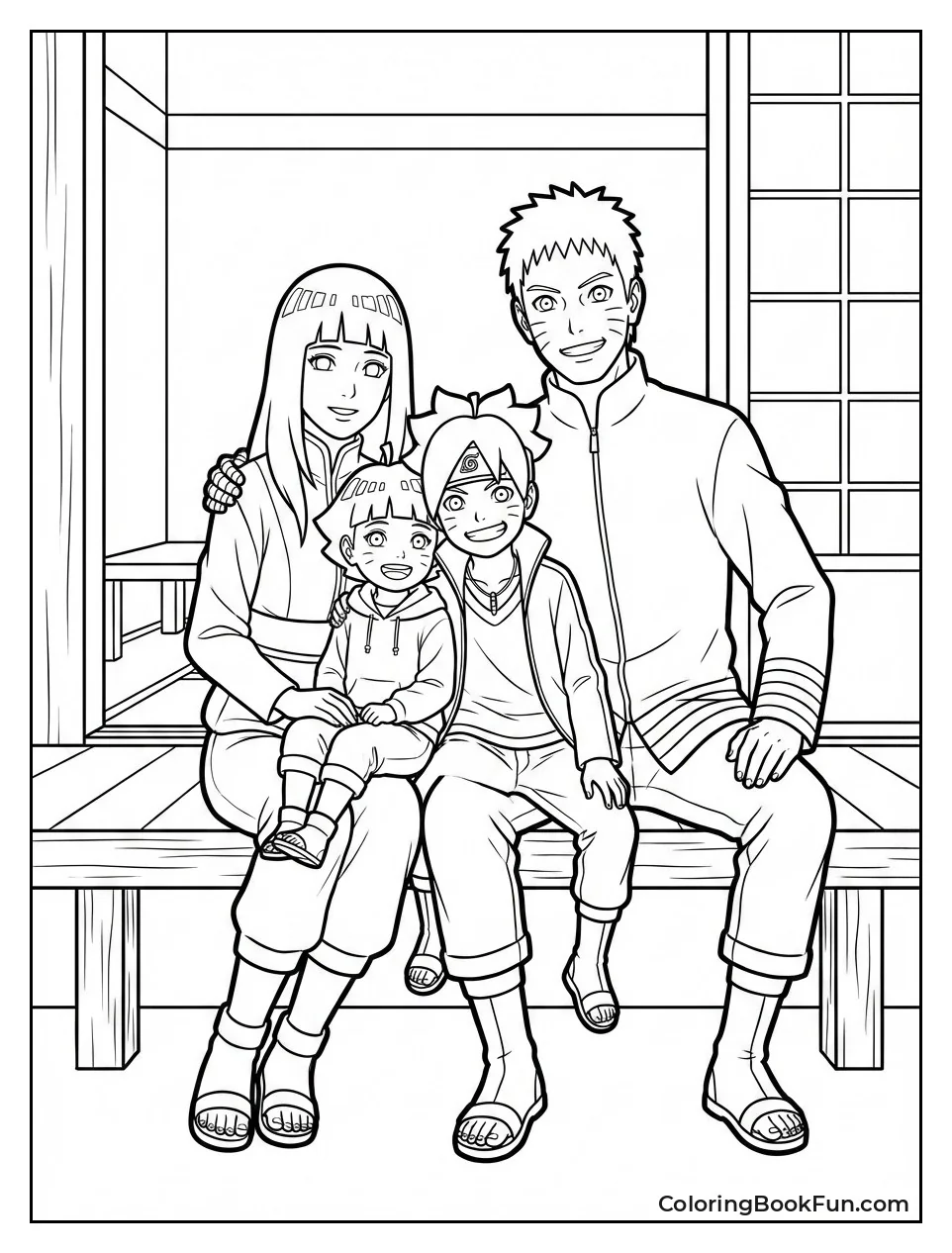 Uzumaki Family Poses Together