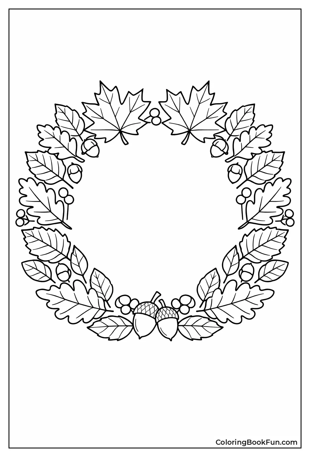 Autumn Leaf Circle Wreath