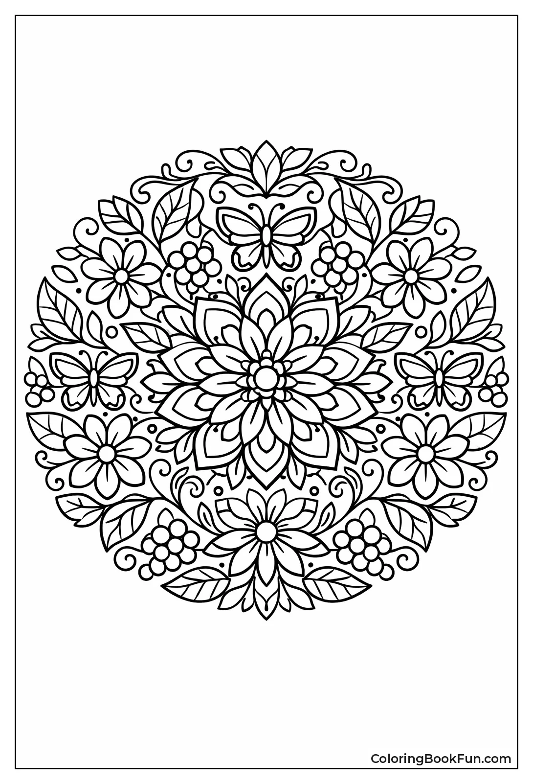 Symmetrical Flower Mandala