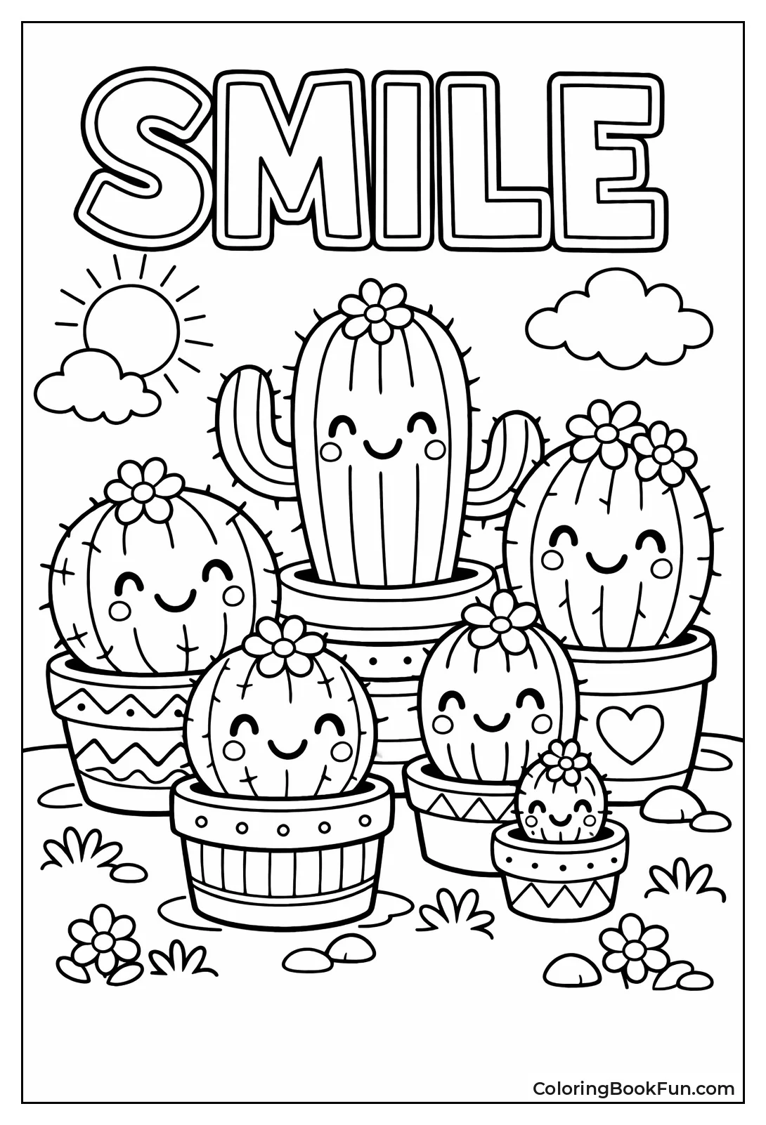 Cute Smiling Cacti