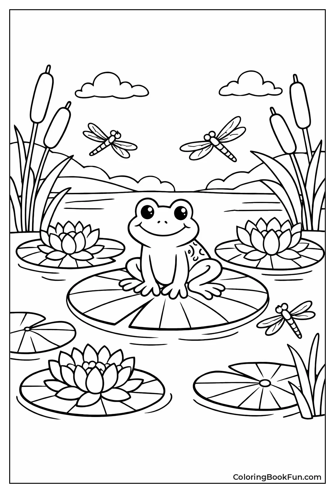 Frog on Lily Pads