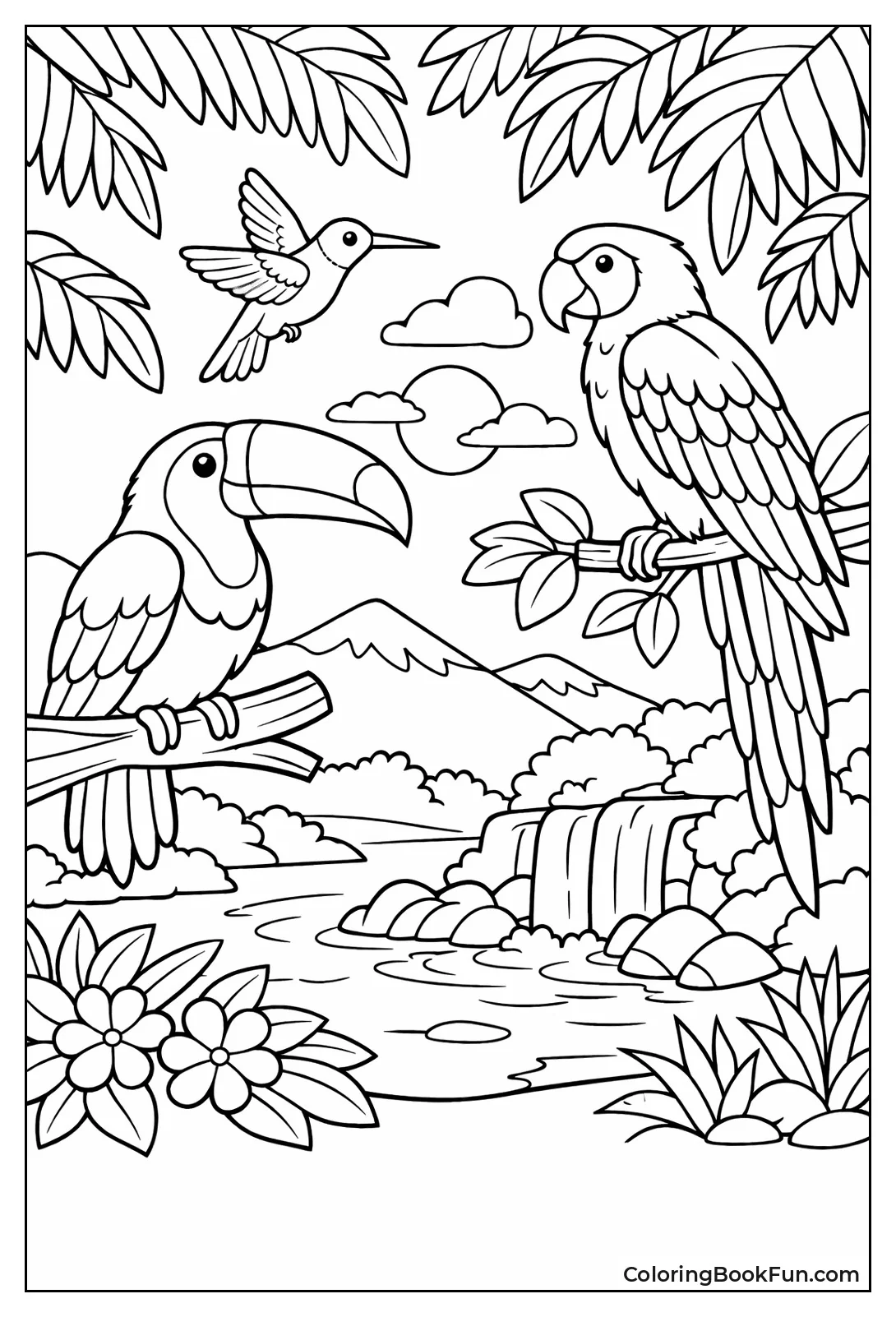 Tropical Birds Perched