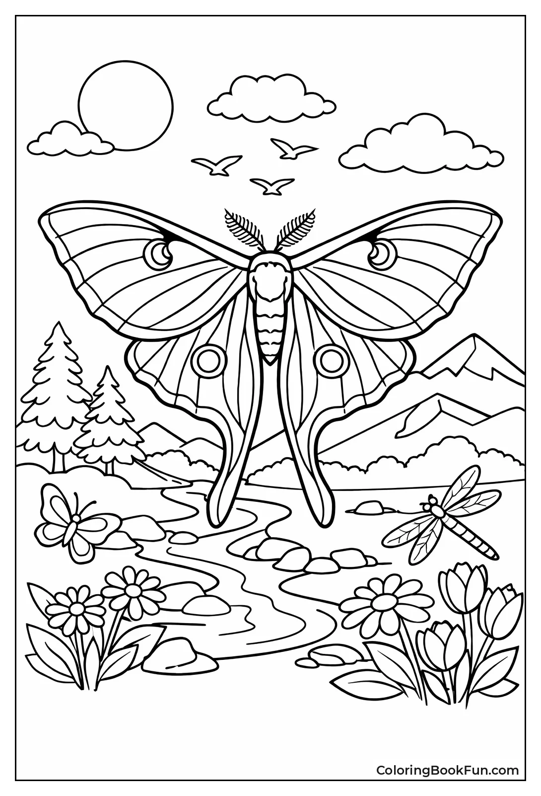 Symmetrical Luna Moth