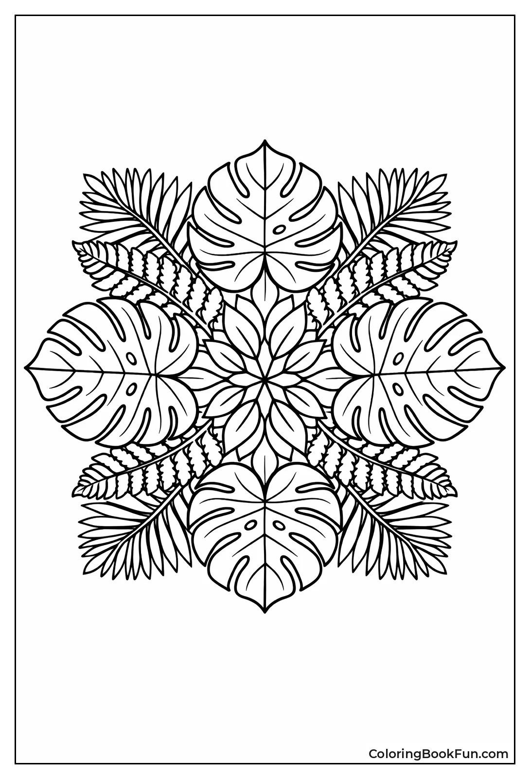 Tropical Leaf Mandala