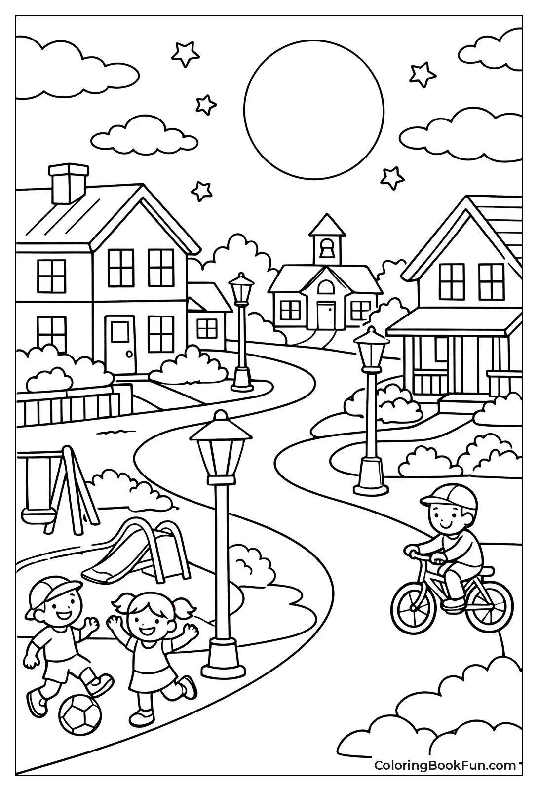 Night Street with Lights