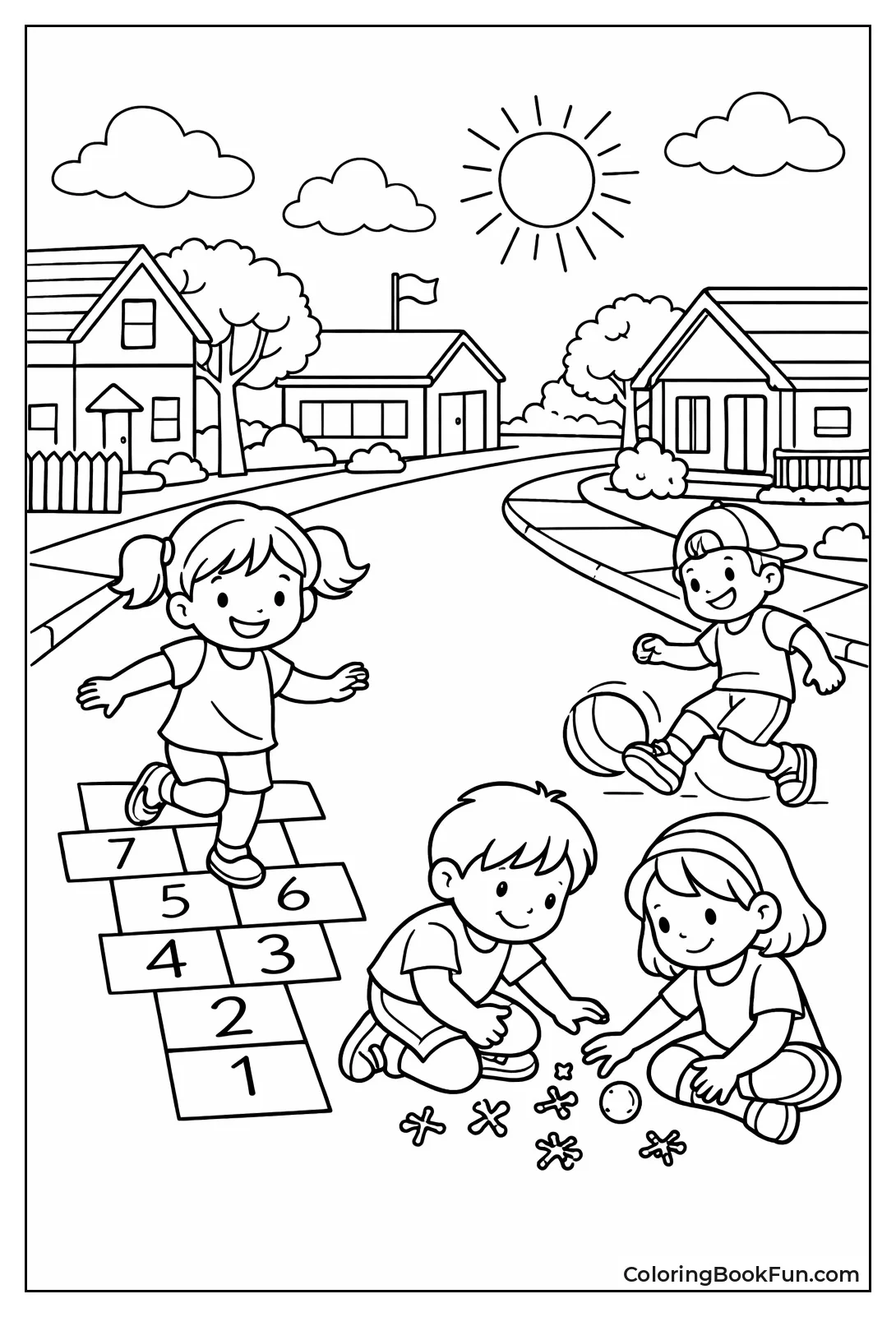 Kids Playing Street Games