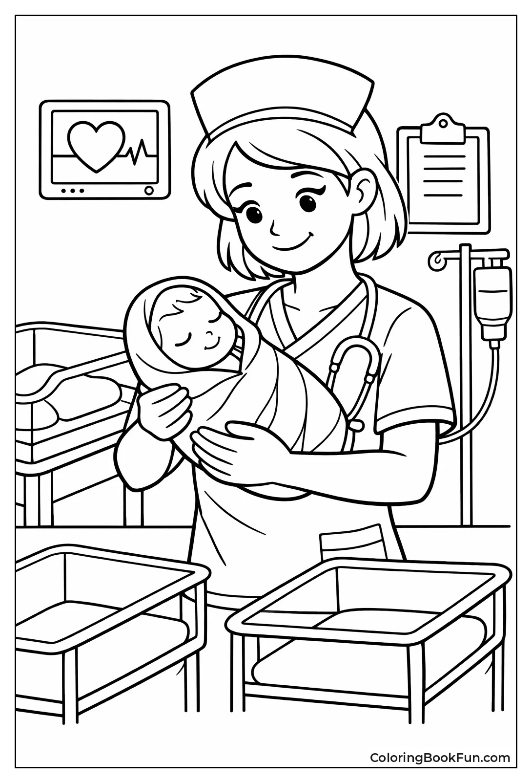 Nurse Holding Newborn Baby