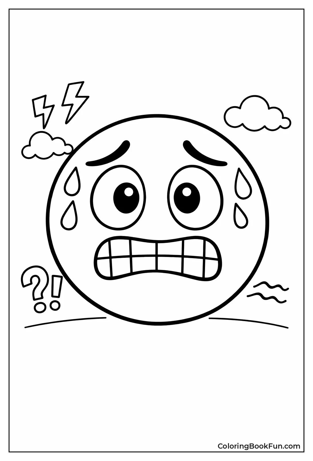 Nervous Face with Sweat Drops