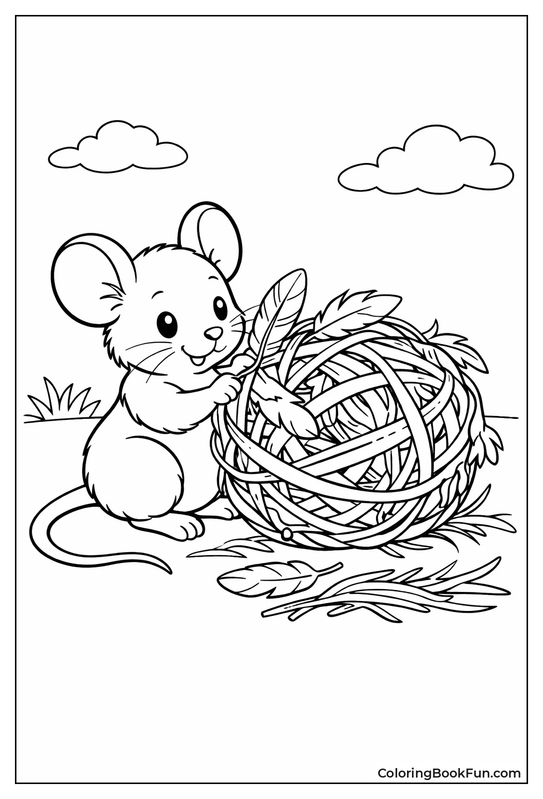 Mouse Building Nest