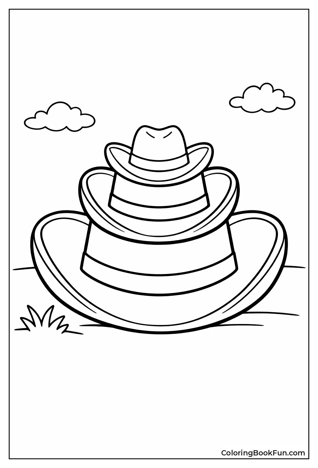 Nested Cowboy Hats Stack