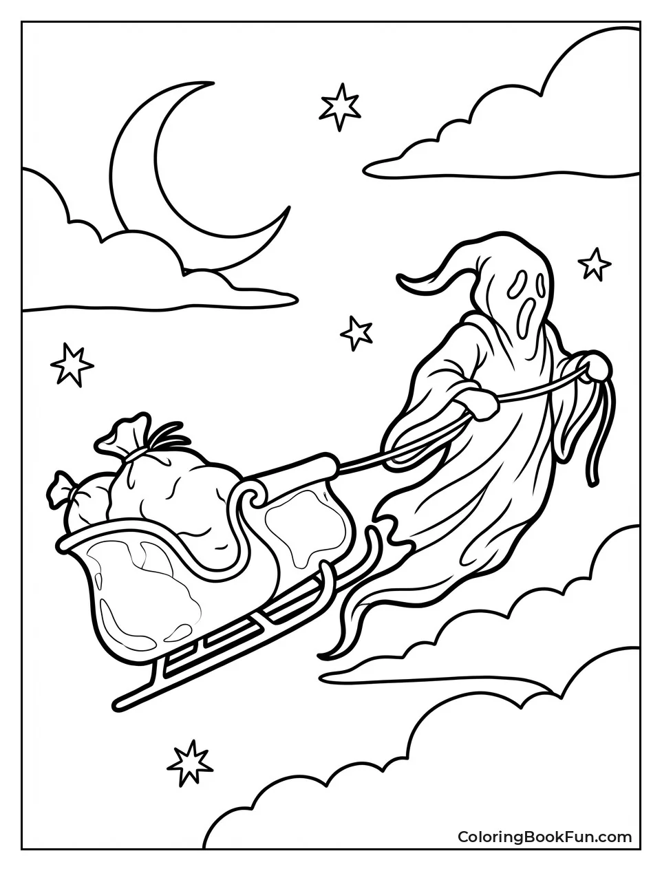 Sandman Pulls Sack Sleigh