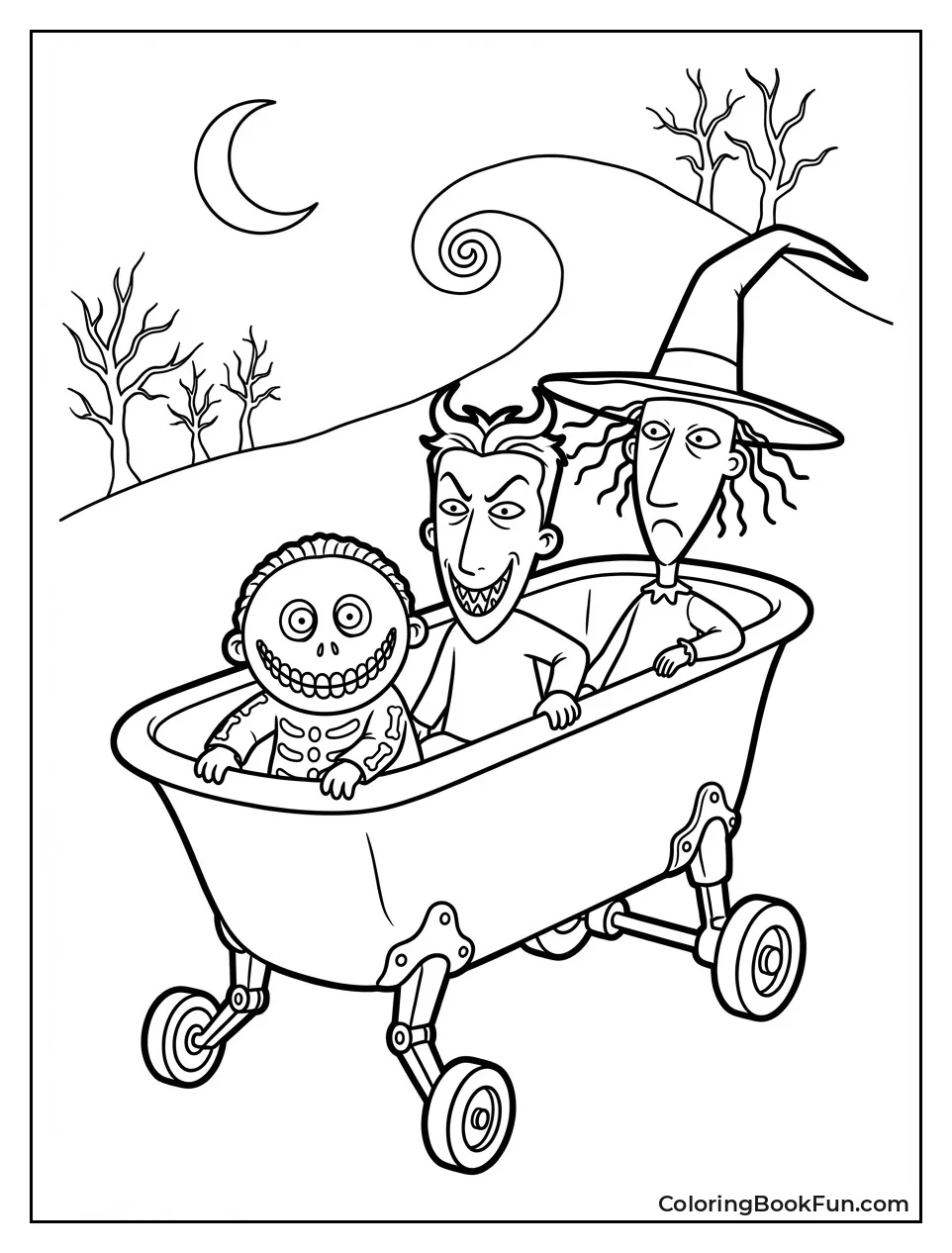 Trio Sits in Bathtub