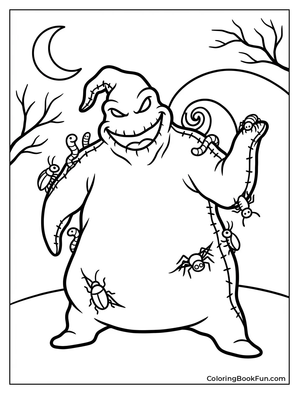 Oogie Grins with Peeking Bugs