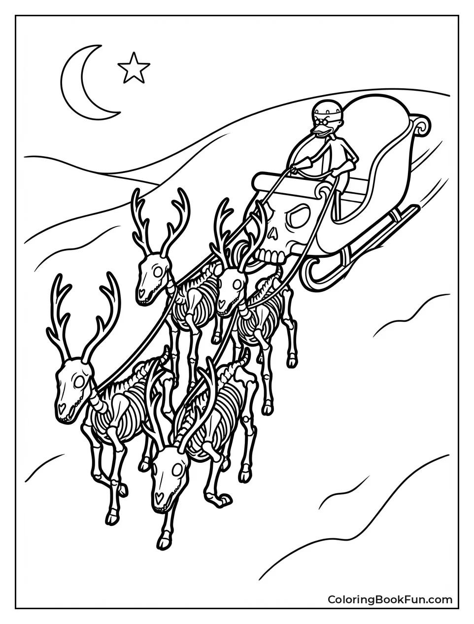 Skeleton Reindeer Team