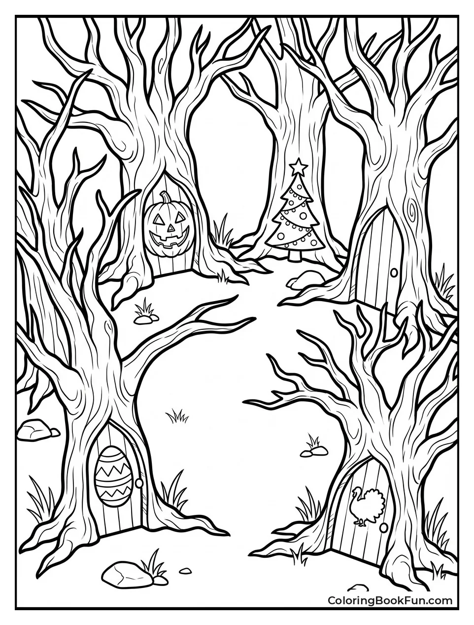 Doors Circle Holiday Trees