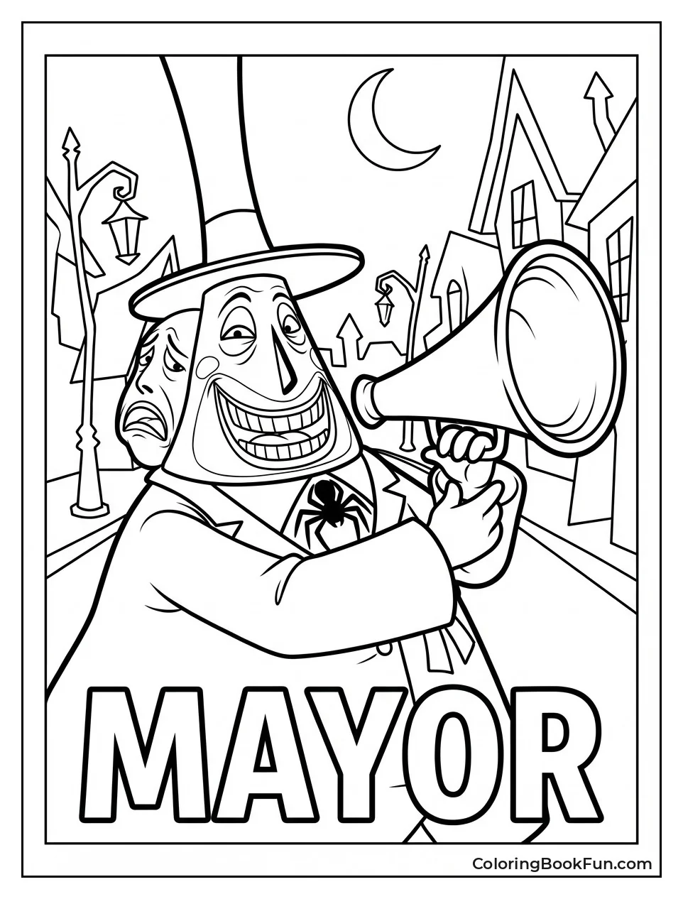Mayor Holds Megaphone Faces