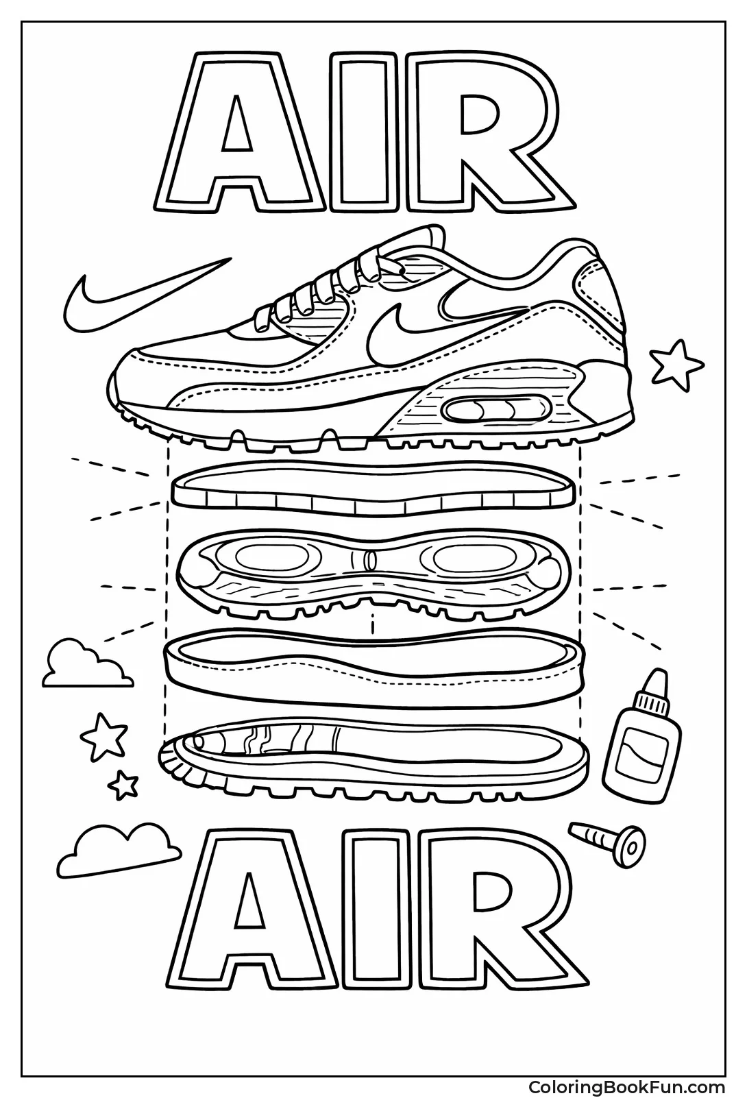 Exploded Air Max Shoe Layers