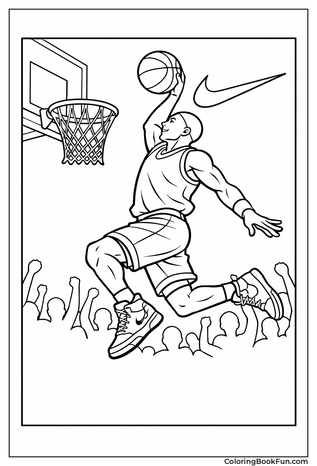Athlete Dunking in Jordans