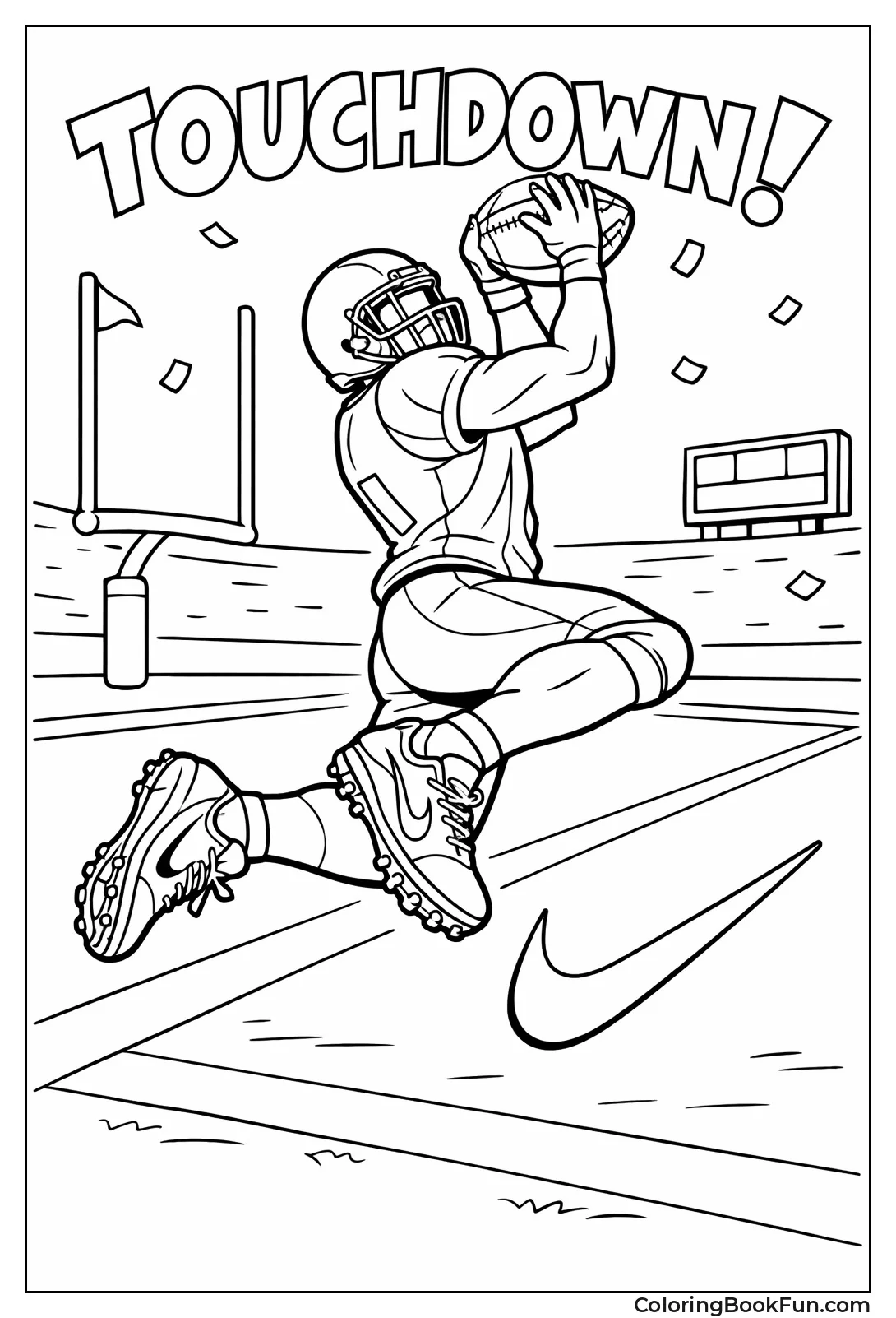 Receiver Catching Touchdown Pass