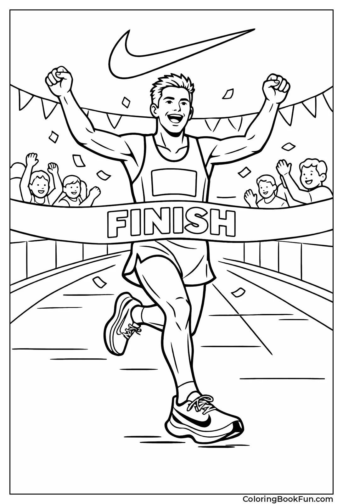 Runner Breaking Finish Tape